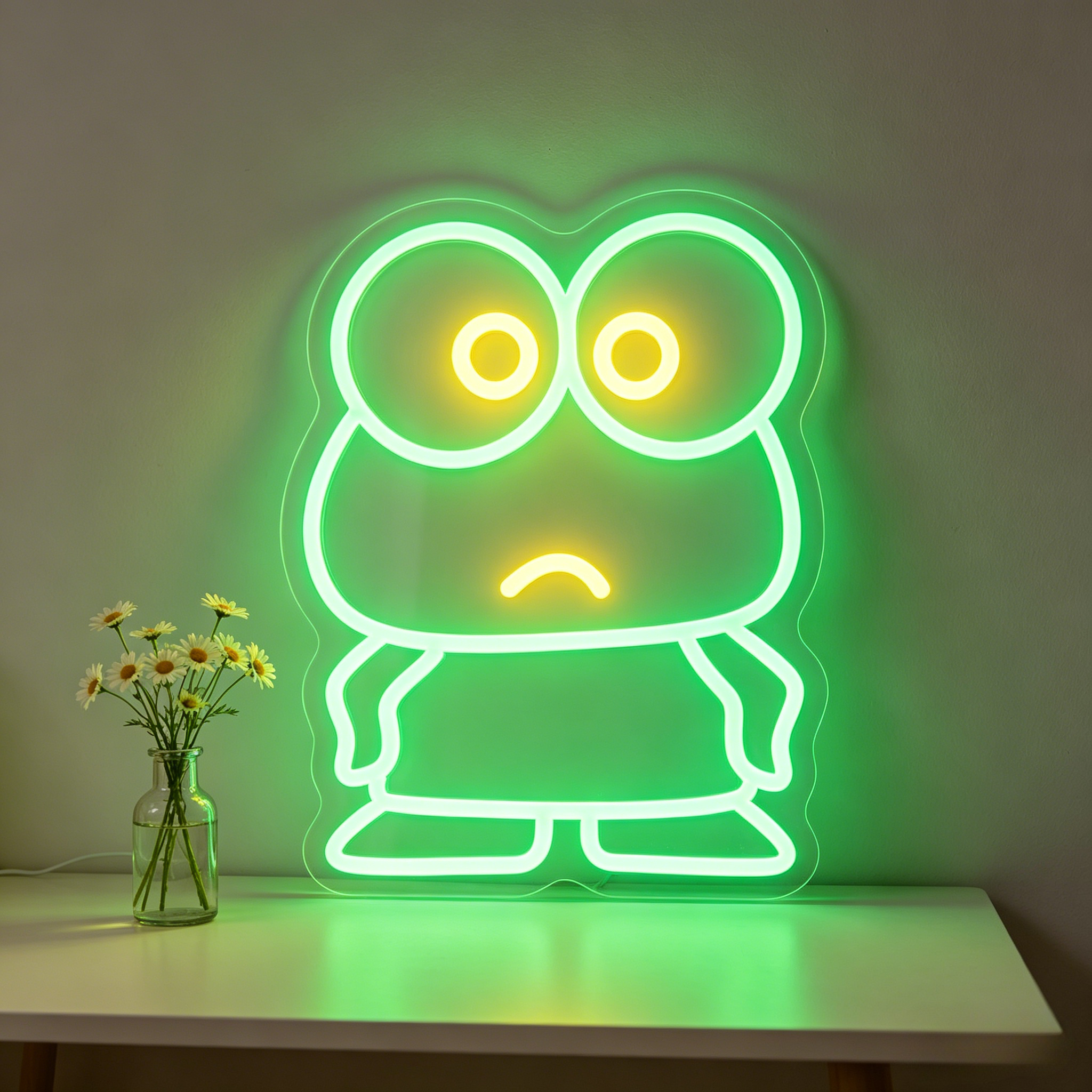 Cute Keroppi Neon Sign for Hom - Lighting Room Decor Items のレビューと価格