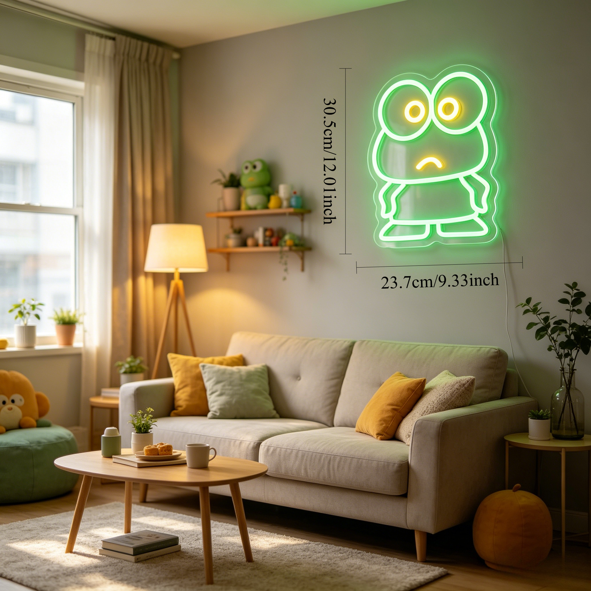 Cute Keroppi Neon Sign for Hom - Lighting Room Decor Items のレビューと価格