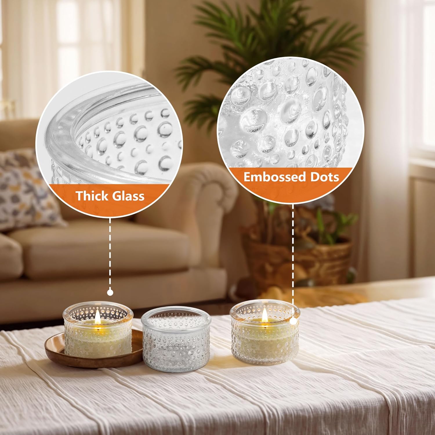 Clear Tealight Candle Holders  - Candle Holder Set のレビューと価格