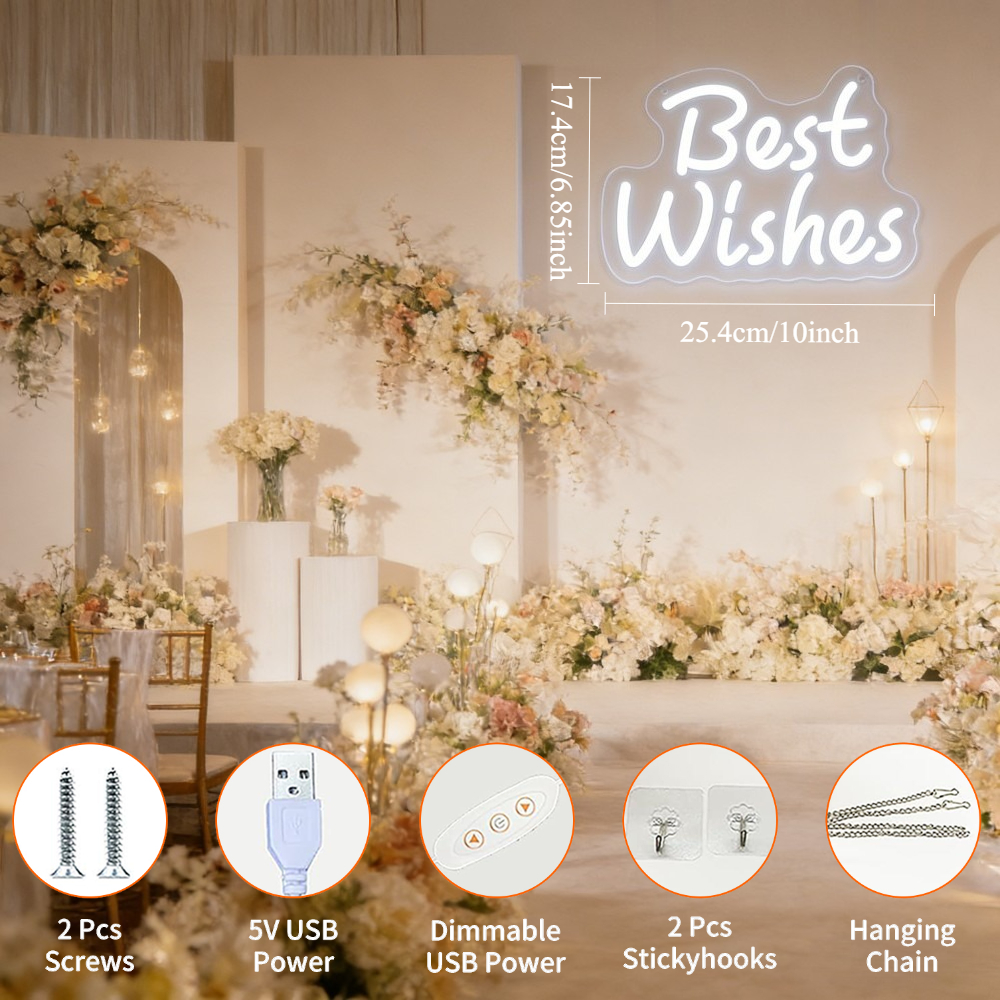 Best Wishes Dimmable LED Neon  - Outdoor Lighting Decor Ideas のレビューと価格