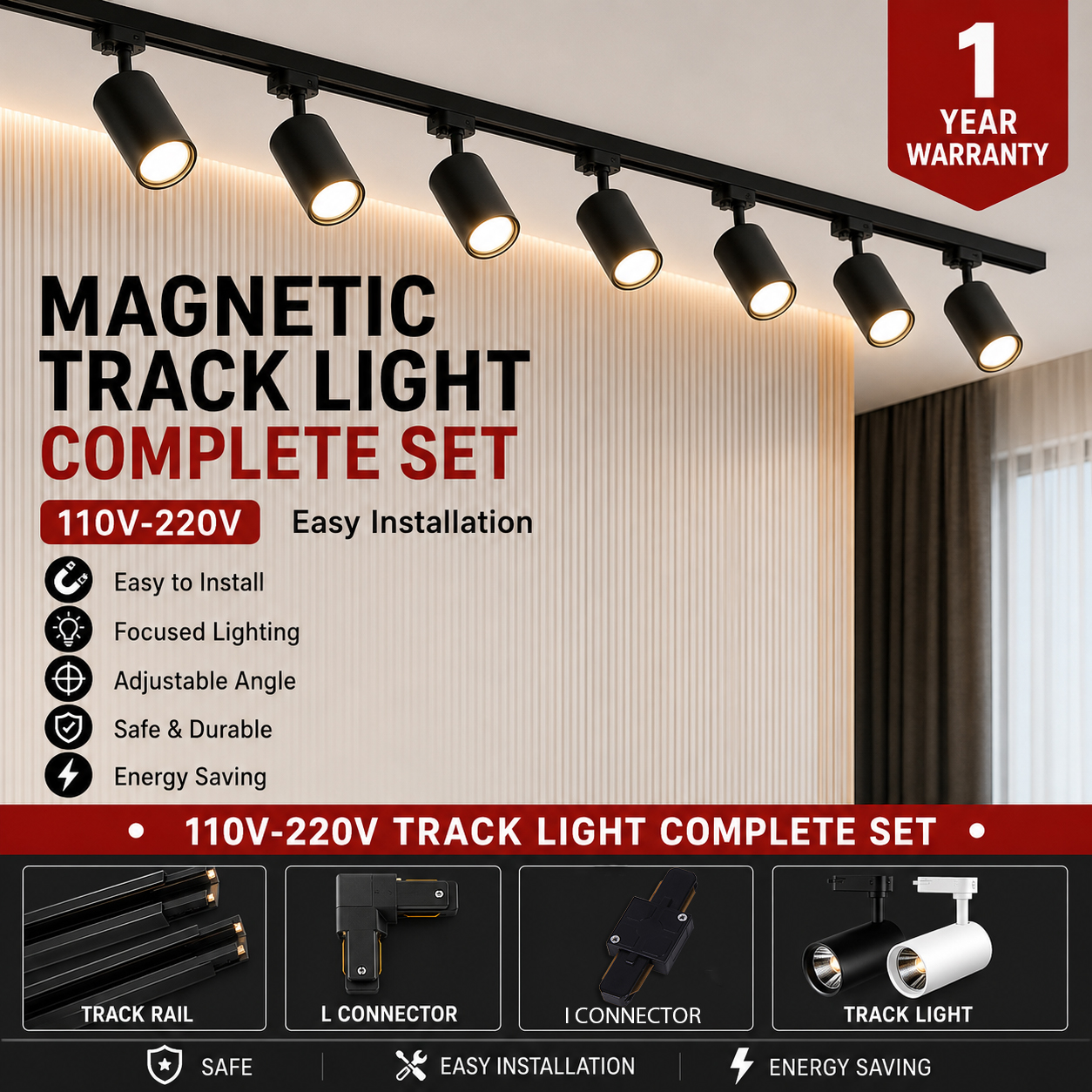 Set LED Track Light 110v 220v  - Decor Lighting Fixtures のレビューと価格