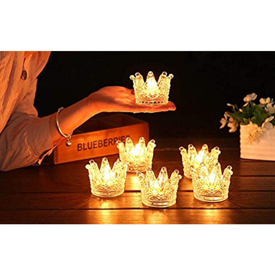 Crown Glass Tealight Candle Ho - Candle Holder Set のレビューと価格