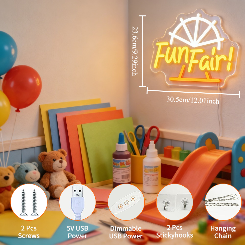 Fun Fair LED Neon Light for Wa - Outdoor Lighting Decor Ideas のレビューと価格