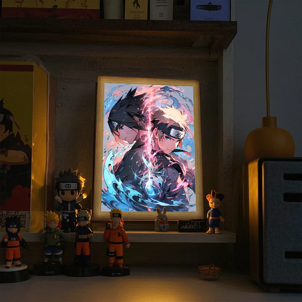 Anime Naruto Figure Sticker Li - Lighting Room Decor Items のレビューと価格