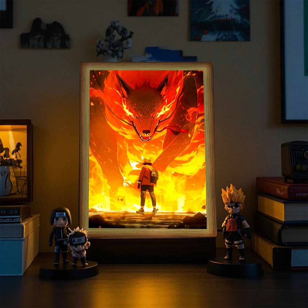 Anime Naruto Figure Sticker Li - Lighting Room Decor Items のレビューと価格