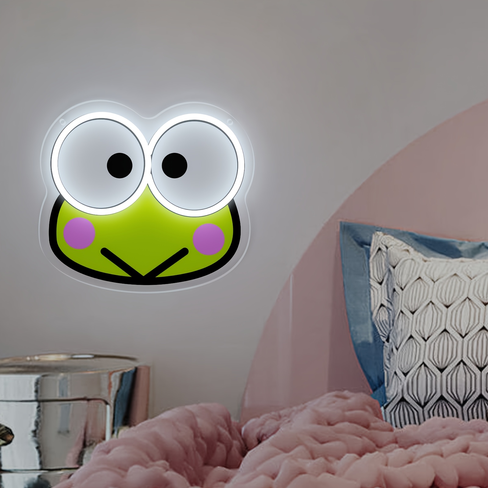 Keroppi Neon Sign Big-Eyed Fro - Lighting Room Decor Items のレビューと価格