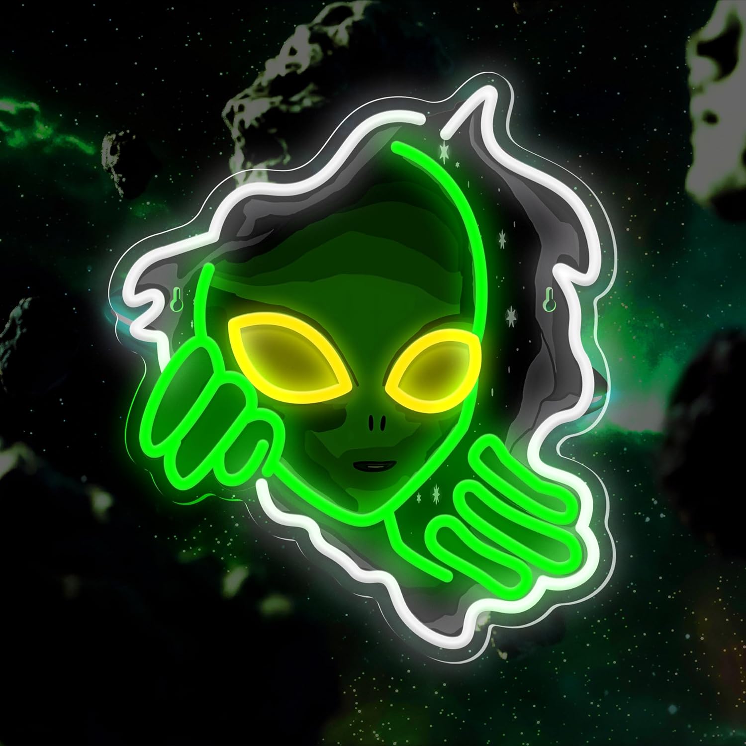 Alien Face Neon Sign Green Glo - Outdoor Lighting Decor Ideas のレビューと価格
