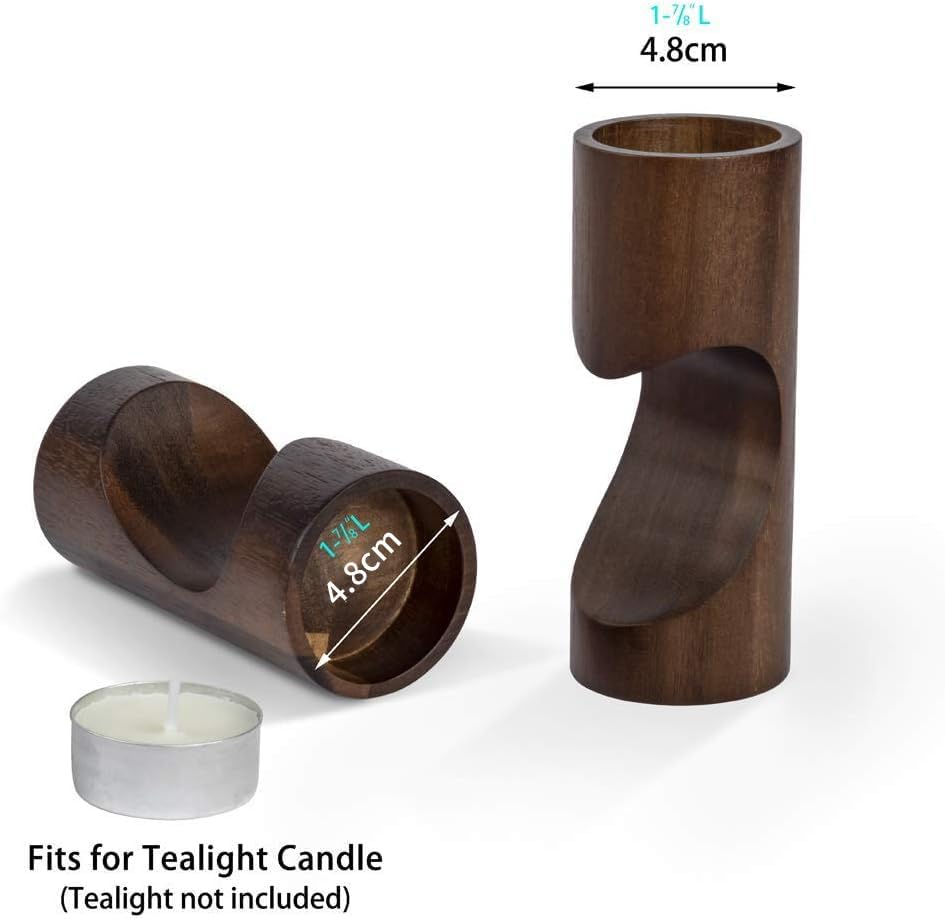 Wood Tealight Candle Holders,  - Candle Holder Set のレビューと価格