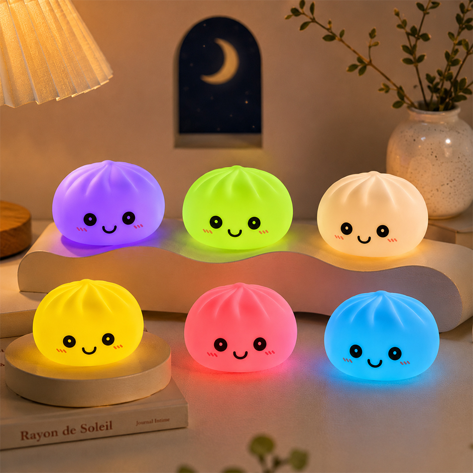 New dumpling squishy LED Night - Lighting Room Decor Items のレビューと価格