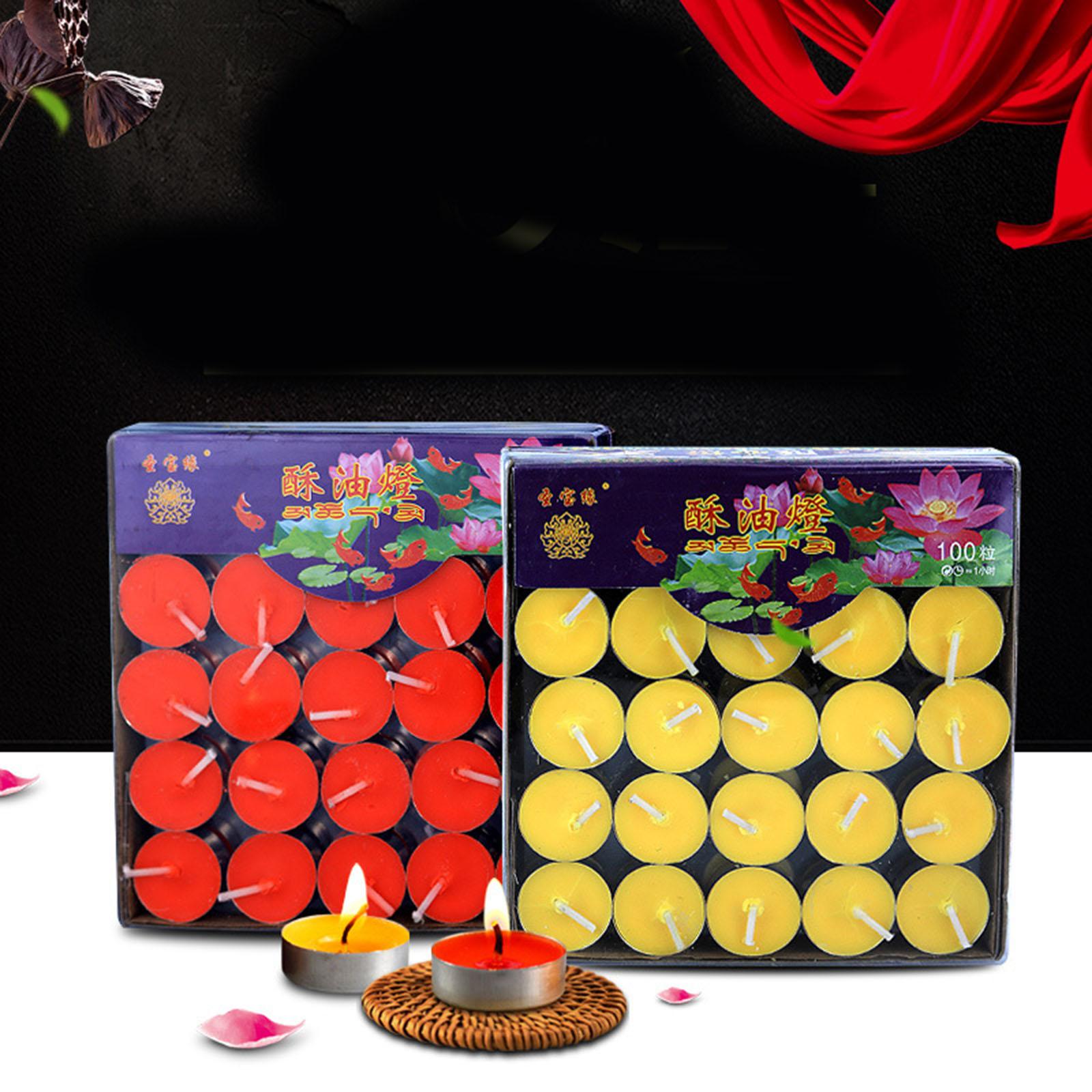 100x Tealight Ghee Butter Lamp - Lighting Decor For Diwali のレビューと価格