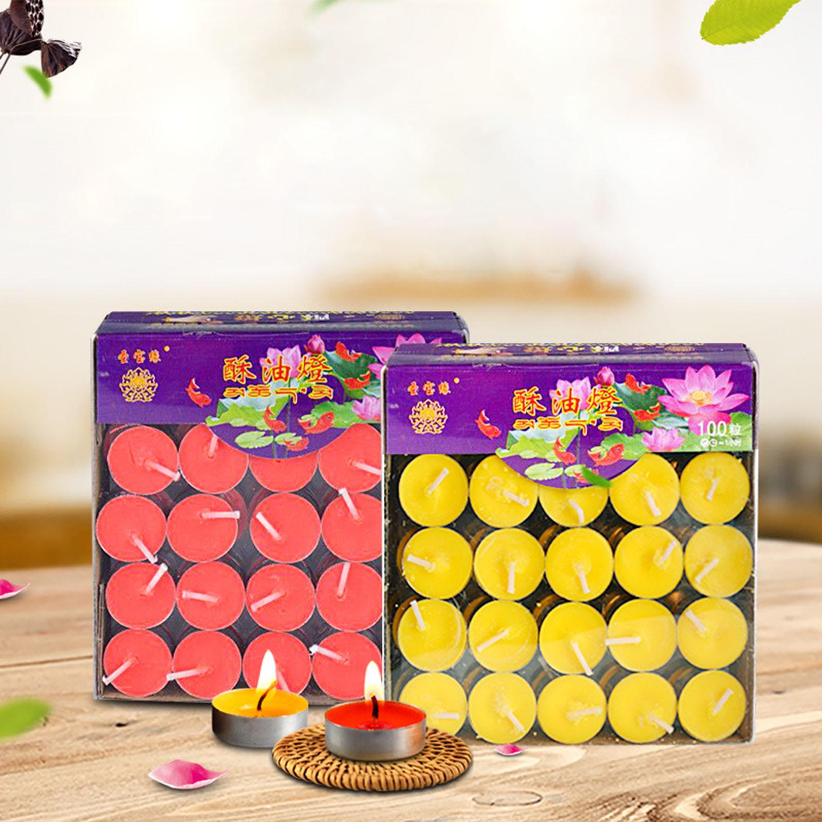 100x Tealight Ghee Butter Lamp - Lighting Decor For Diwali のレビューと価格