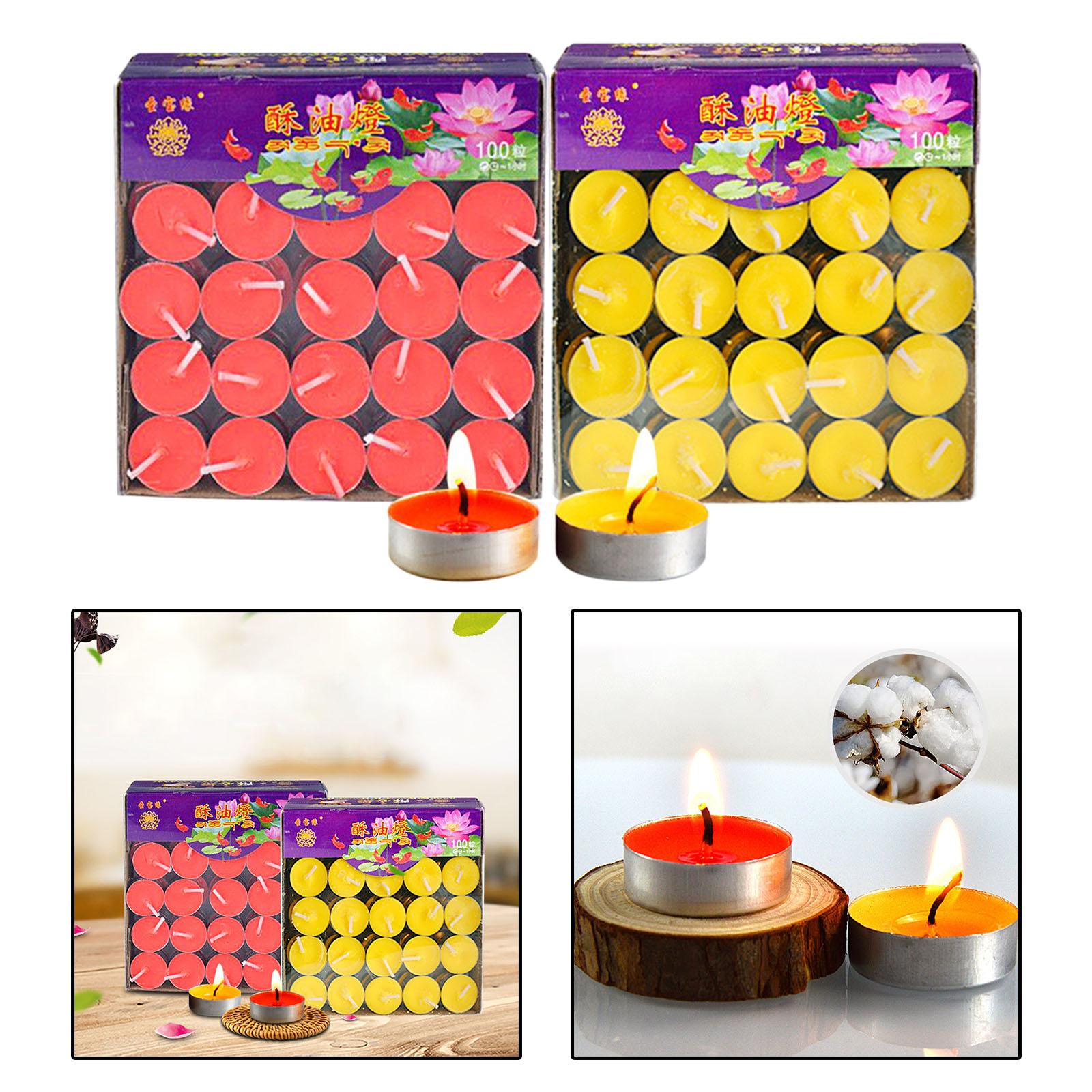 100x Tealight Ghee Butter Lamp - Lighting Decor For Diwali のレビューと価格