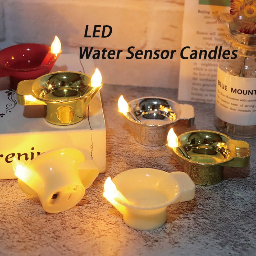 12Pcs Diwali Diya LED Light Fl - Lighting Decor For Diwali のレビューと価格