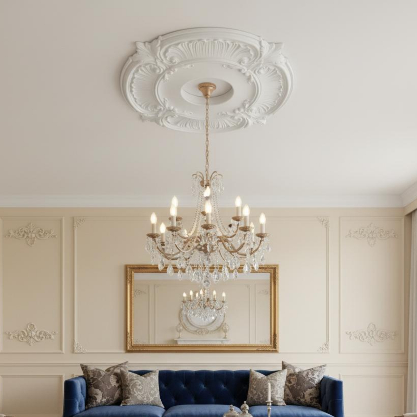 Round PU Ceiling Medallion Fre - Lighting Decor のレビューと価格
