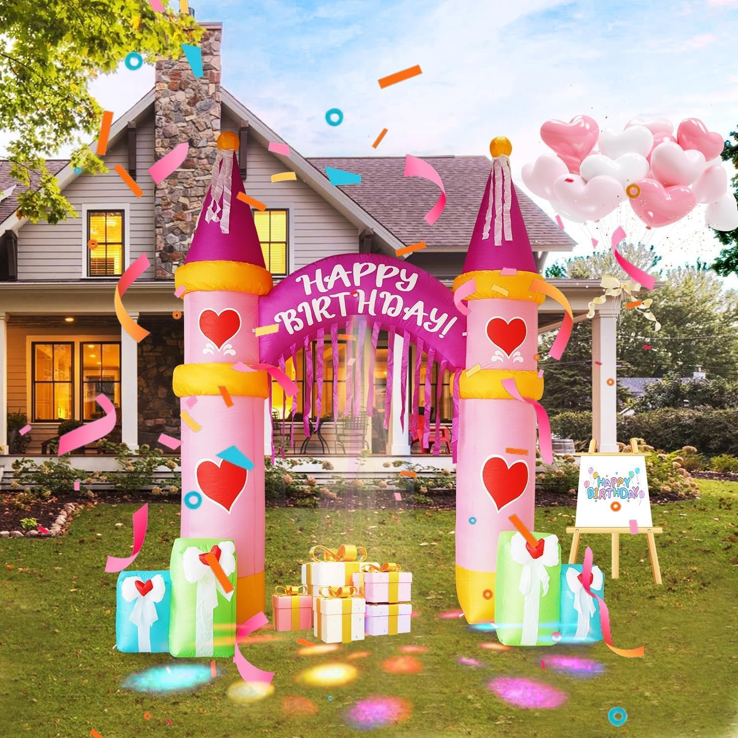10 FT Inflatable Archway Castl - Outdoor Lighting Wedding Decor のレビューと価格
