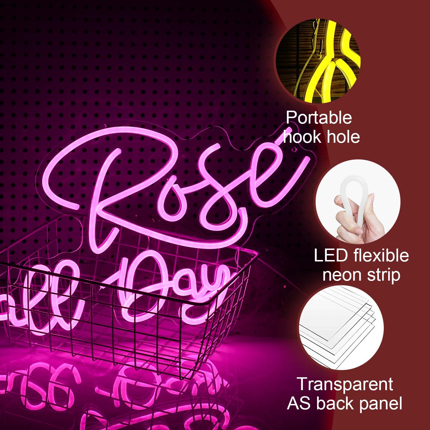 Rose All Day Neon Sign Dimmabl - Wedding Lighting And Decor のレビューと価格