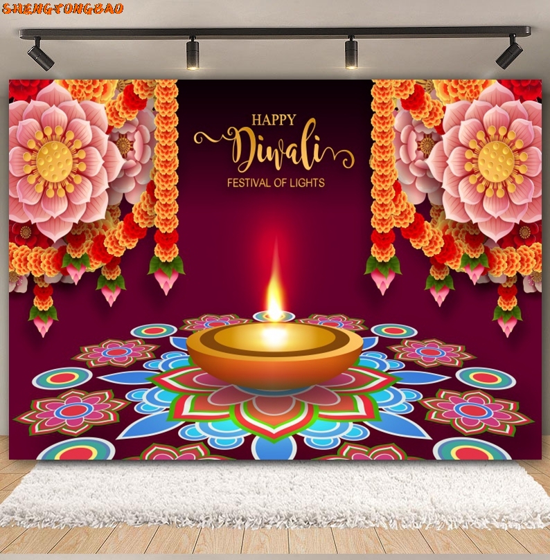 Happy Diwali Backdrop for Phot - Lighting Decor For Diwali のレビューと価格