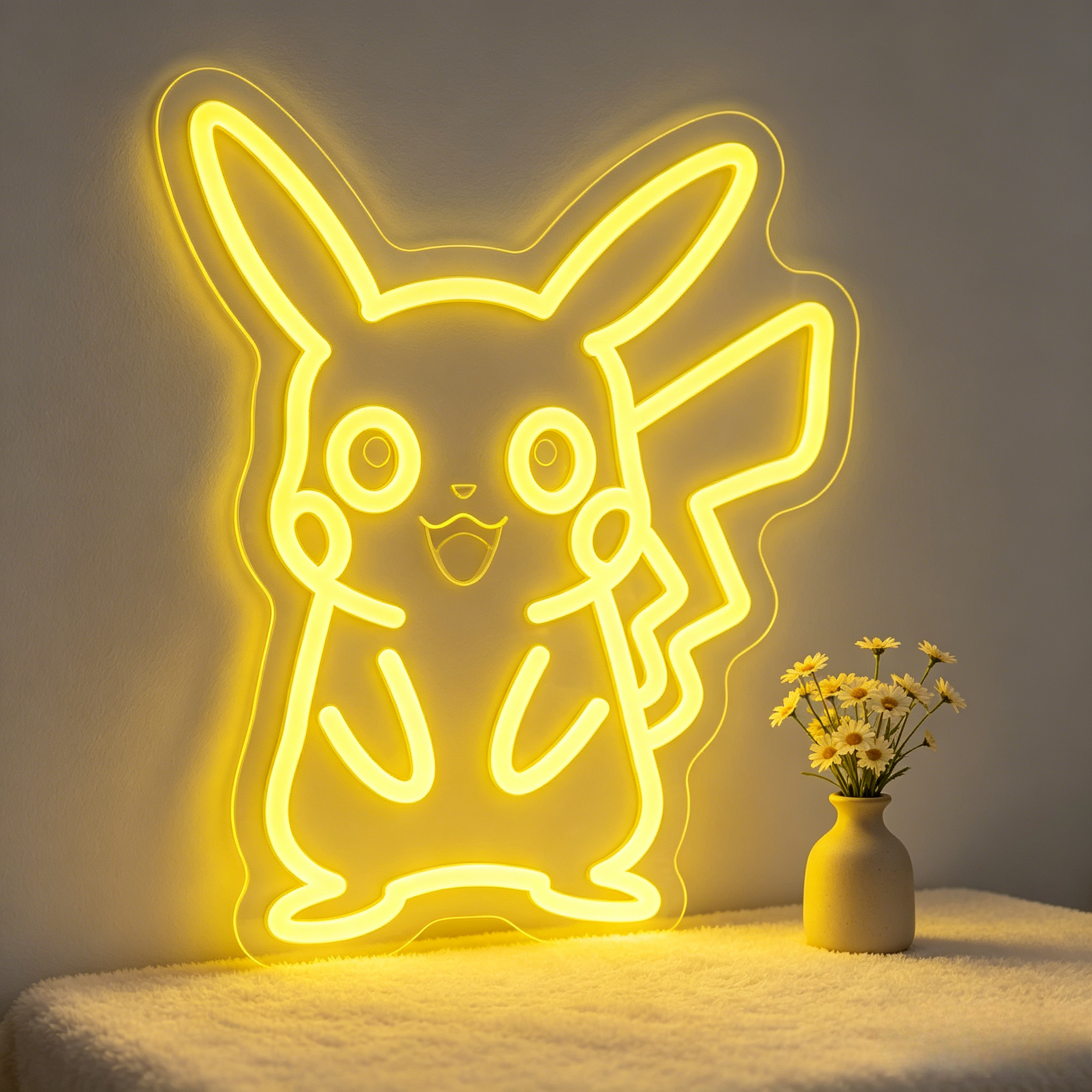 Pikachu Neon Sign LED Wall Art - Lighting Room Decor Items のレビューと価格