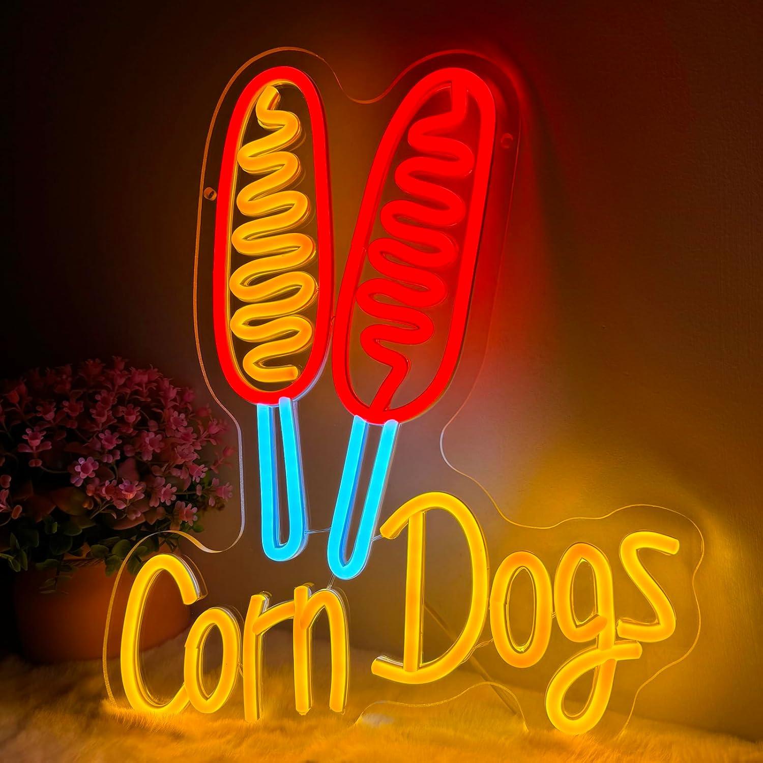 Corn Dog Neon Sign Snack USB D - Wedding Lighting And Decor のレビューと価格