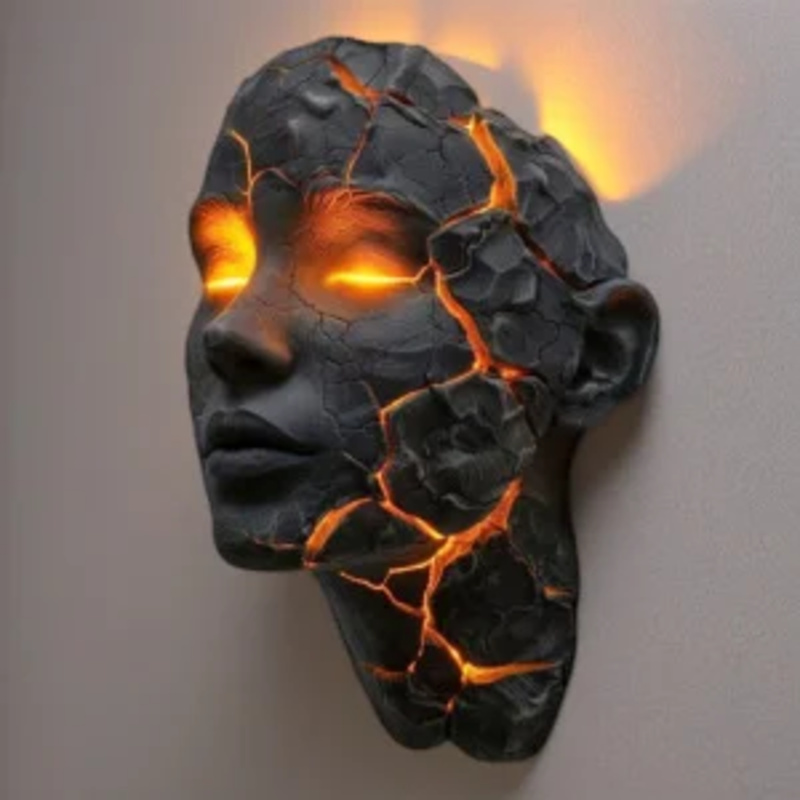 Creative Resin Wall Light Crac - Decor Lighting Fixtures のレビューと価格
