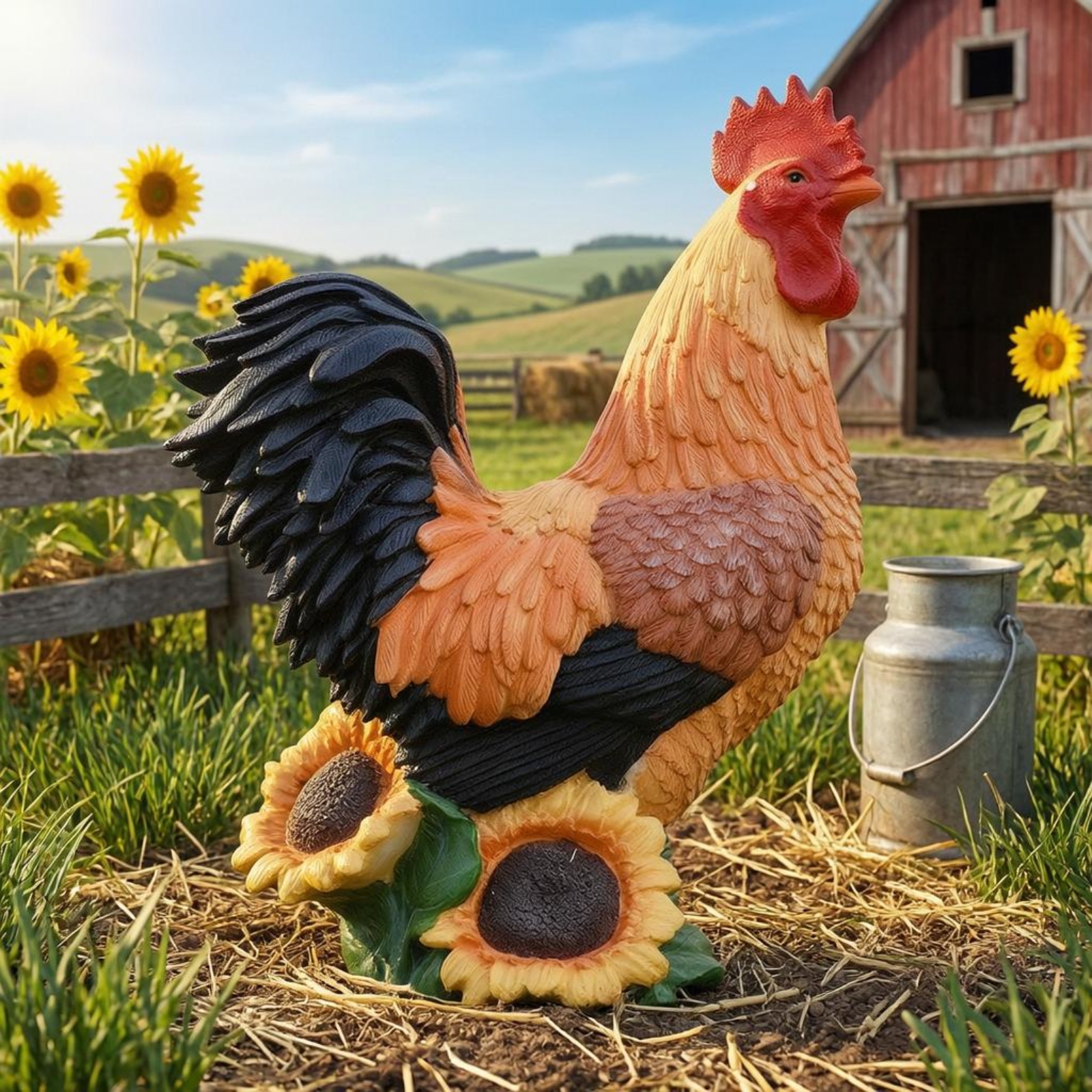 Solar Chicken Garden Sculpture - Outdoor Lighting Decor Ideas のレビューと価格