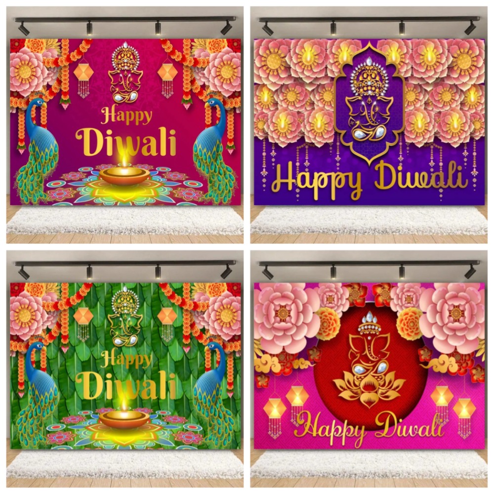 Happy Diwali Festival Backdrop - Lighting Decor For Diwali のレビューと価格