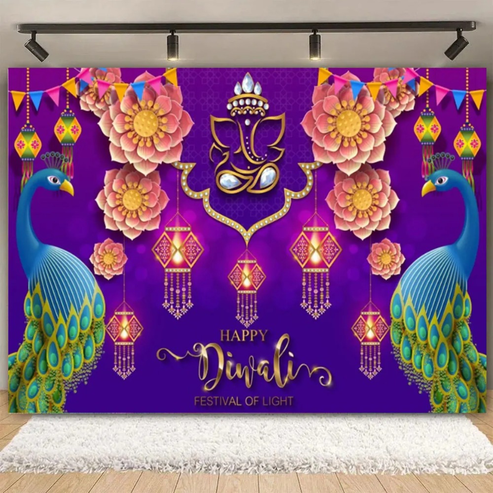 Happy Diwali Festival Backdrop - Lighting Decor For Diwali のレビューと価格